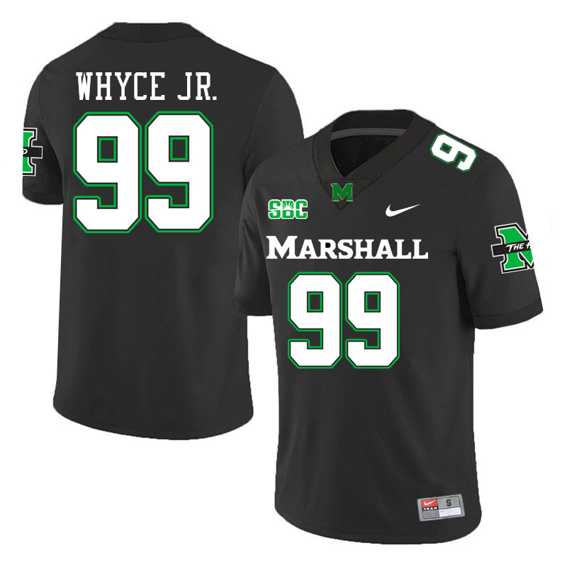 Marshall Thundering Herd #99 Jamaal Whyce Jr. College Football Jerseys Stitched-Black